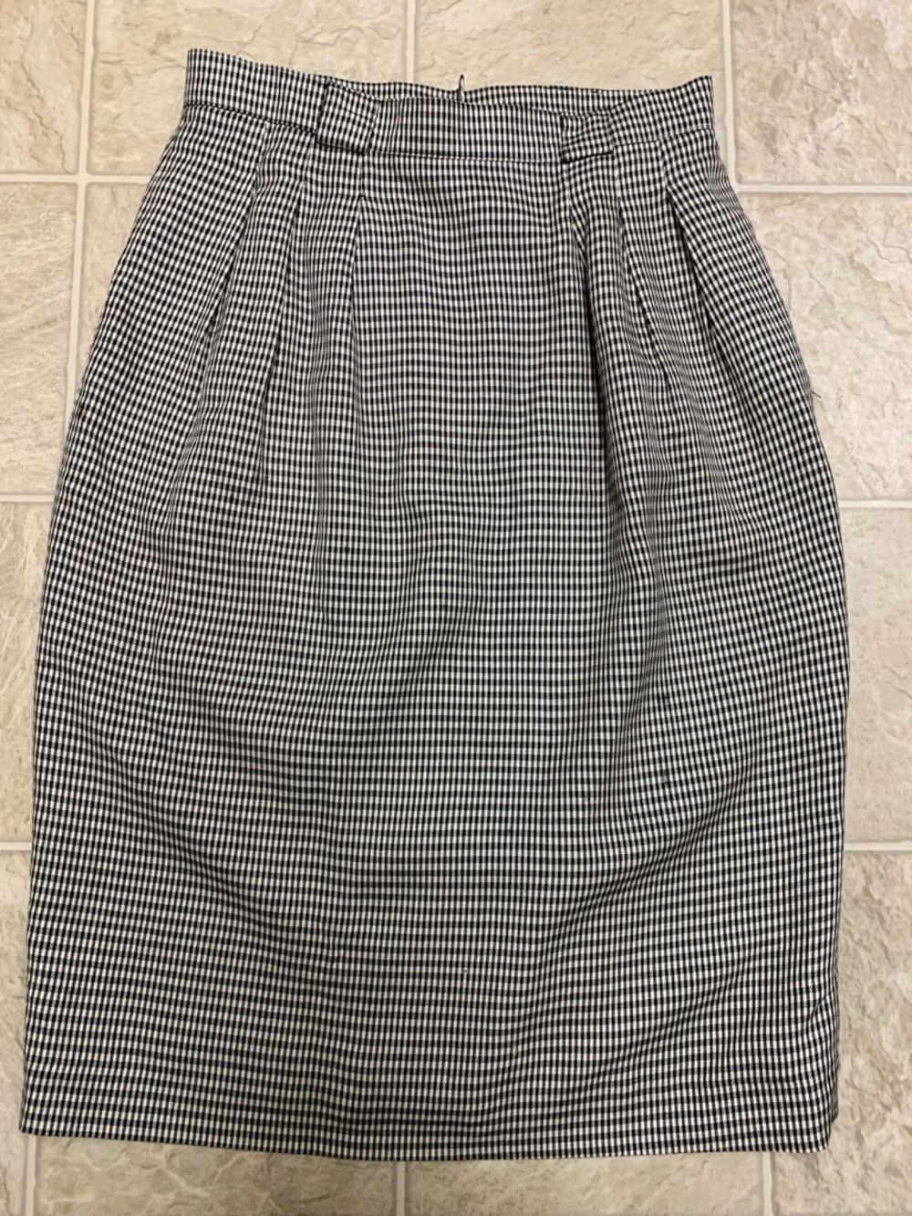 Paul Stanley vintage Black and White Houndstooth Pencil Skirt